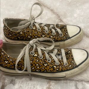 Converse Cheetah/Animal Print Athletic Shoes